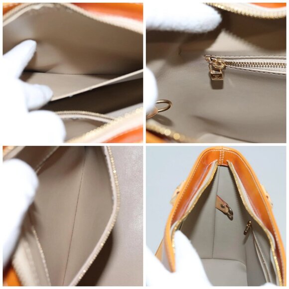 LOUIS VUITTON Monogram Vernis Houston Hand Bag Jaune - Picture 13 of 15